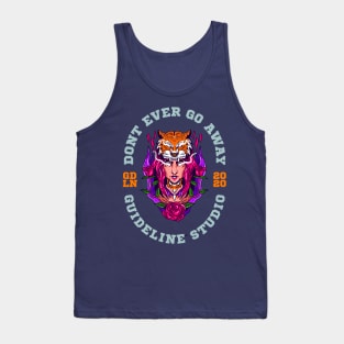 Geisha with hat tiger woman face Tank Top